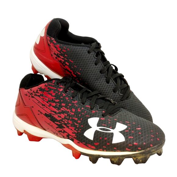 Under Armour Leadoff RM Men's Baseball Cleats - Black/Red - 9.5 - Picture 1 of 7